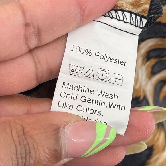 SHEIN Curve Leopard Print Midi Dress 3XL Elastic Waist Long Sleeve ~48” - Picture 13 of 16